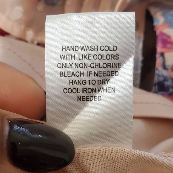 Daniel Rainn Pink Sheer Boho Floral Shirt Top Size M - Picture 10 of 11